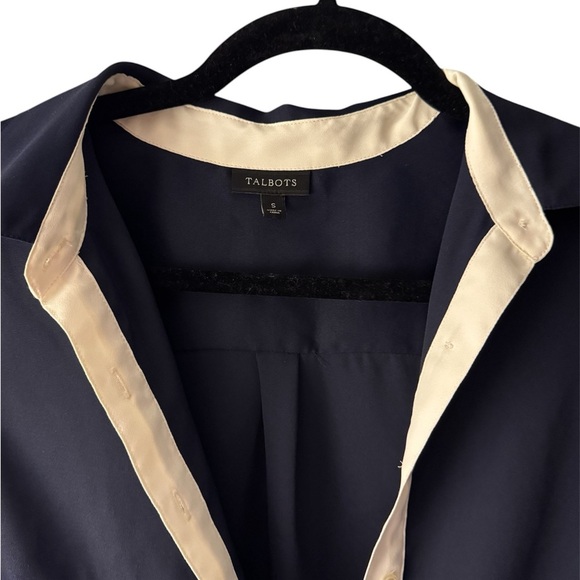 Talbots Color block Long Sleeve Blouse - Picture 2 of 5